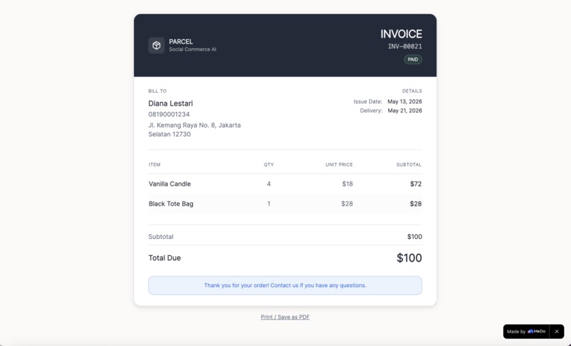 Parcel-Parse Ambiguous Retail Chats into Executable Logistic – screenshot 4