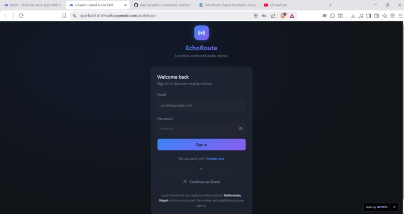 Echoroute – screenshot 2
