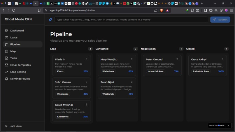Ghost-Mode CRM – screenshot 3