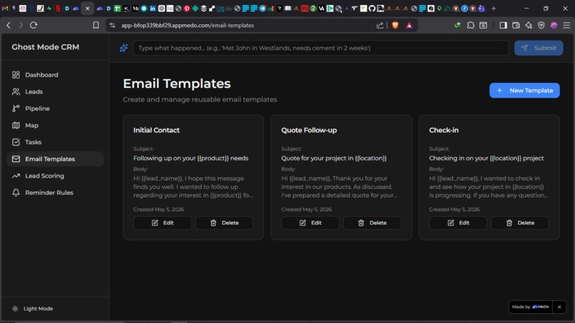 Ghost-Mode CRM – screenshot 4