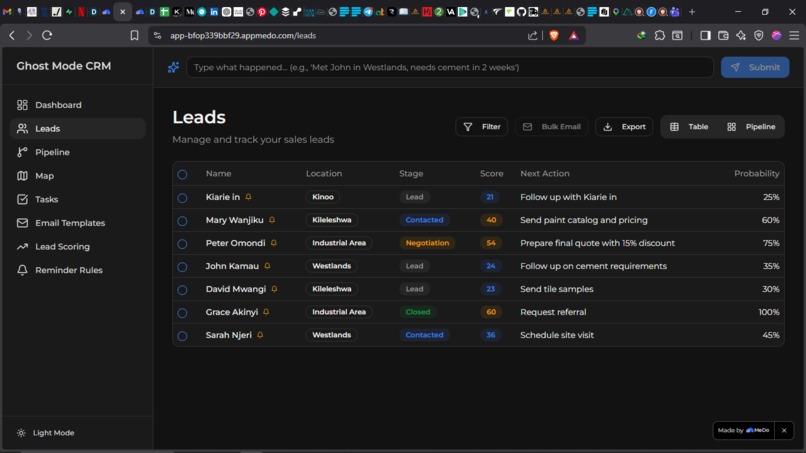 Ghost-Mode CRM – screenshot 6