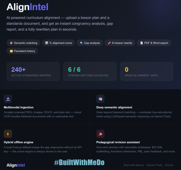 AlignIntel - Perfect lesson-to-standard alignment in seconds – screenshot 1