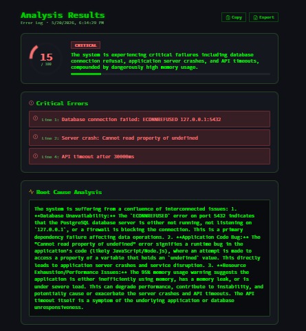 LogSense – screenshot 1