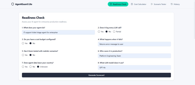 AgentGuard Lite - AI Agent Governance Studio – screenshot 1