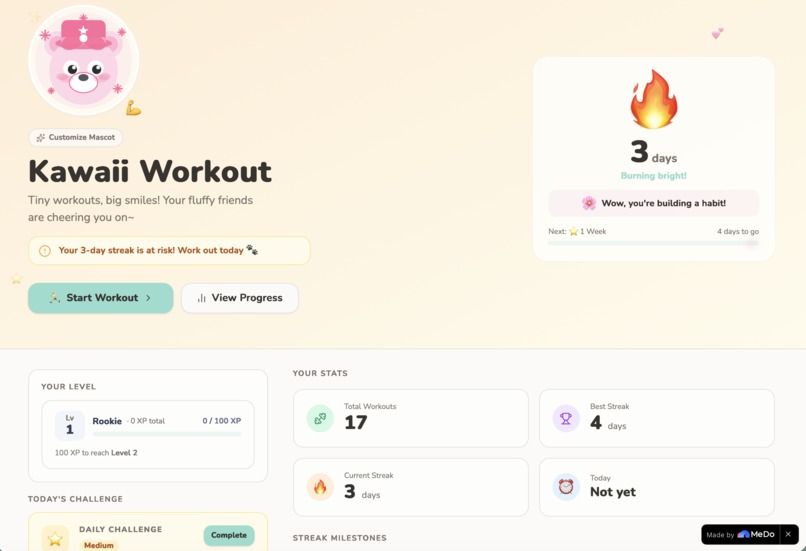 Kawaii Workout! – screenshot 2