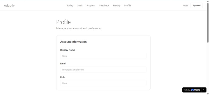Adaptiv – screenshot 1