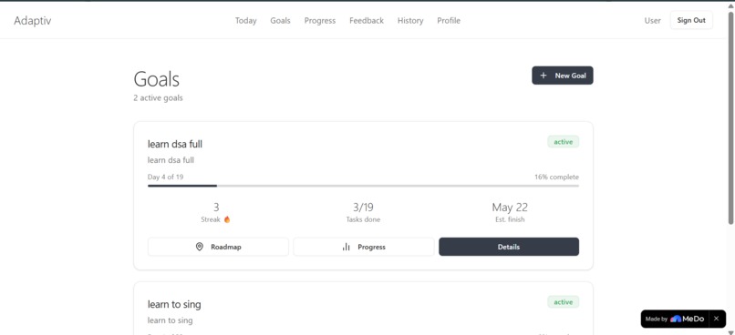 Adaptiv – screenshot 2