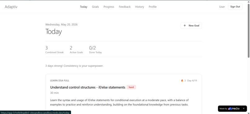 Adaptiv – screenshot 3