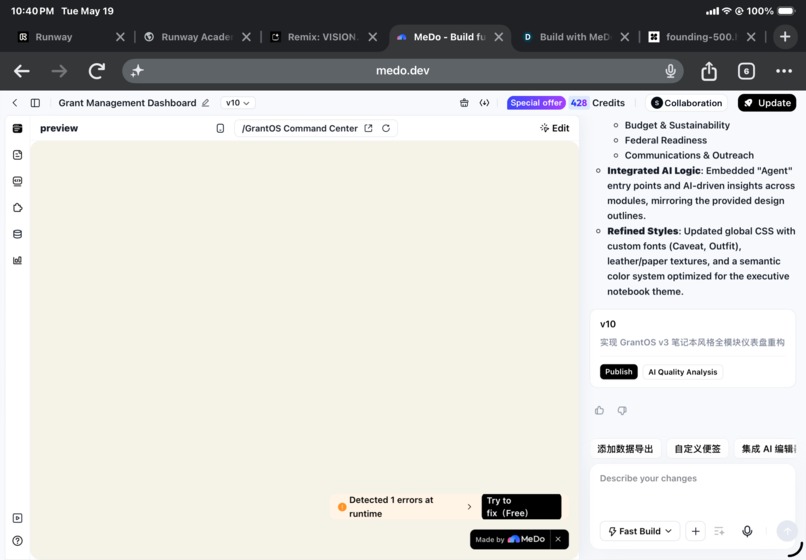 GrantOS -  Powered by MeDo – screenshot 10