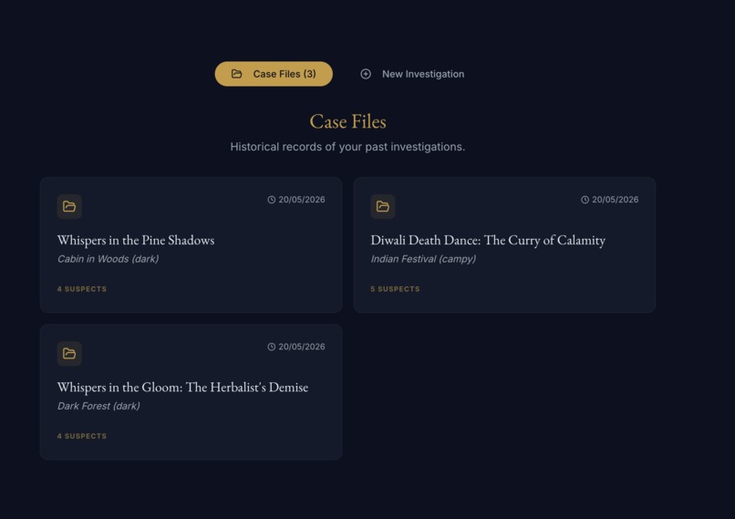 Whodunit AI: AI-Powered Interactive Murder Mystery Generator – screenshot 2