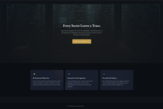 Whodunit AI: AI-Powered Interactive Murder Mystery Generator