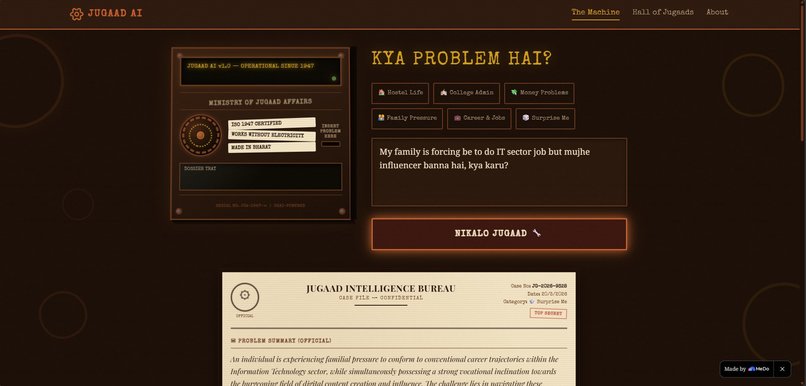 Jugaad AI — The Great Indian Problem-Solving Machine – screenshot 1