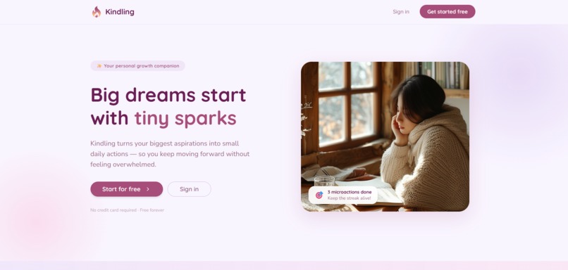 Kindling - Small Sparks. Real Change. – screenshot 1
