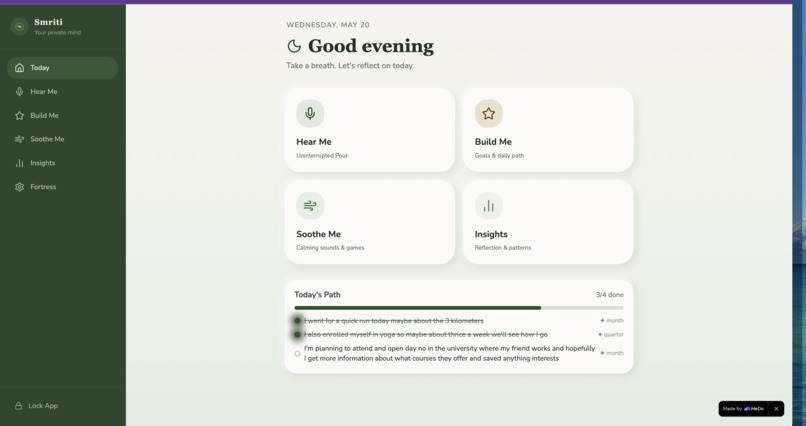 Smriti — Your Companion – screenshot 1
