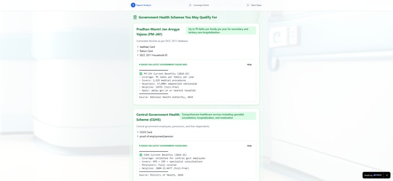 MedClear — India's Dual-Track Healthcare AI Platform – screenshot 3