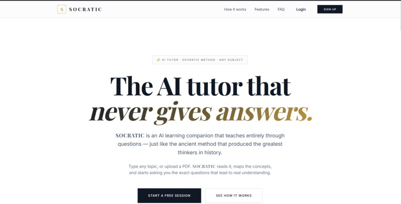 Socratic — The AI Tutor That Never Gives Answers – screenshot 1