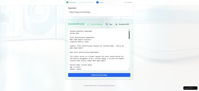 MedClear — India's Dual-Track Healthcare AI Platform – screenshot 5