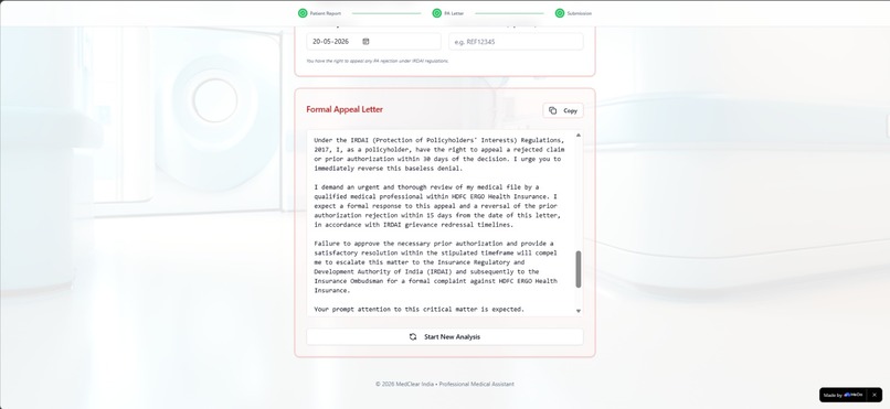 MedClear — India's Dual-Track Healthcare AI Platform – screenshot 6