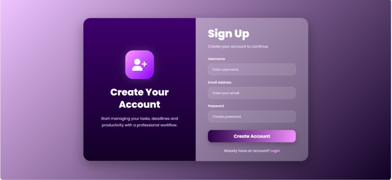 TaskFlow AI – Smart Productivity & Task Management System – screenshot 2