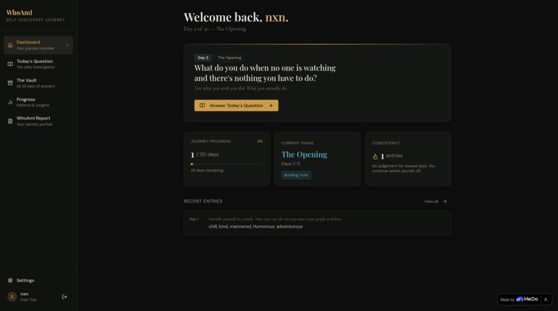 WhoAmI – screenshot 1