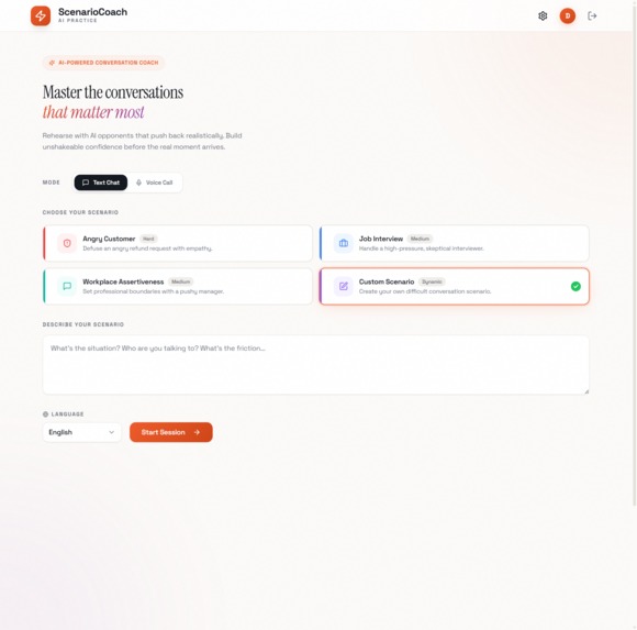 ScenarioCoach – screenshot 2