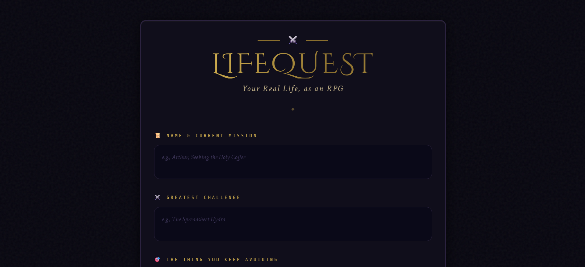 LifeQuest — Your Real Life as an RPG | Devpost