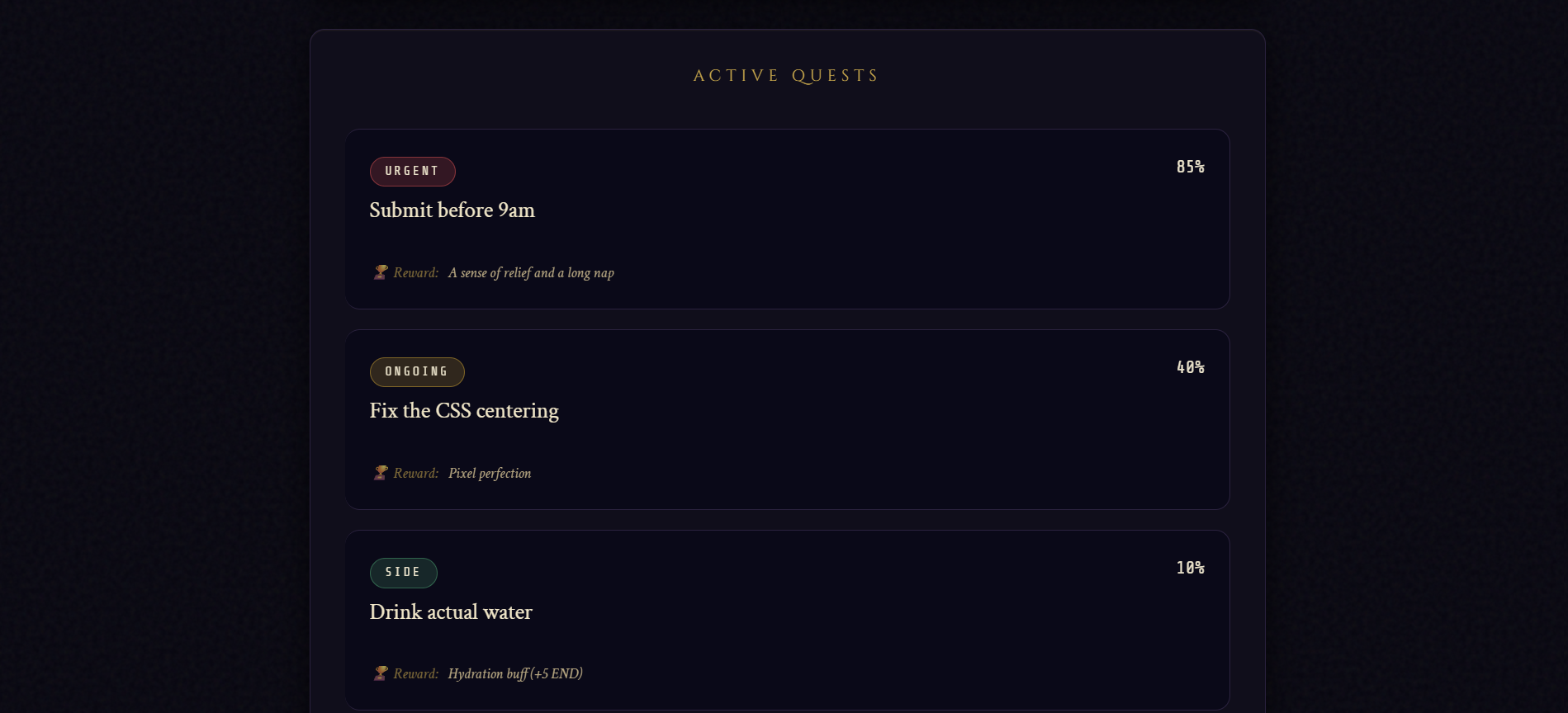 LifeQuest — Your Real Life as an RPG | Devpost