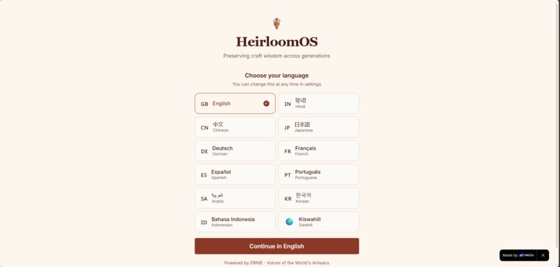 HeirloomOS – screenshot 2