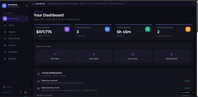 WorkNest – screenshot 2