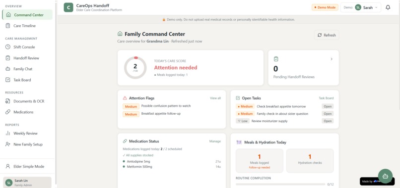 CareOps Handoff – screenshot 2