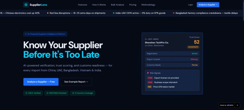SupplierLens – screenshot 2