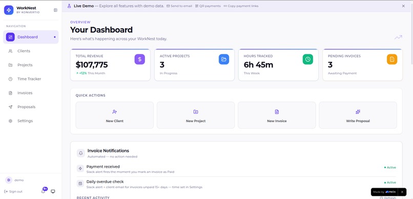 WorkNest – screenshot 1