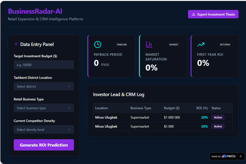 BusinessRadar-AI (E-commerce) – screenshot 1
