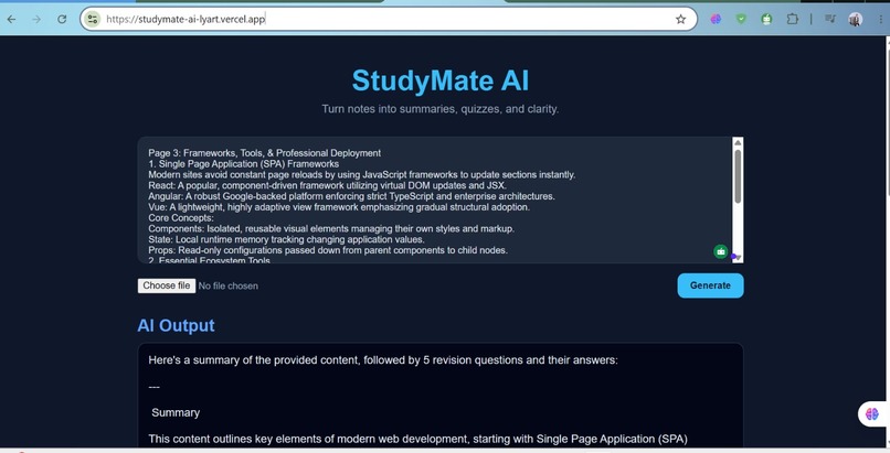 Studymate AI – screenshot 3