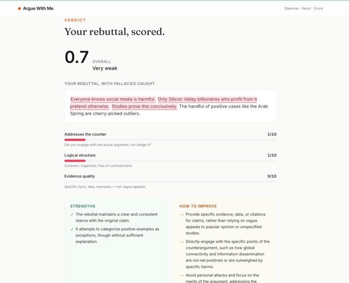 Argue With Me — train against the strongest opposition – screenshot 5