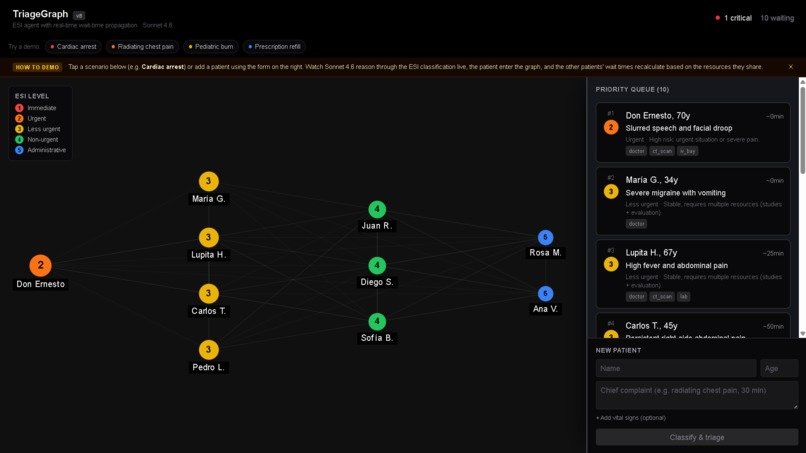 TriageGraph — AI triage for public clinics – screenshot 2