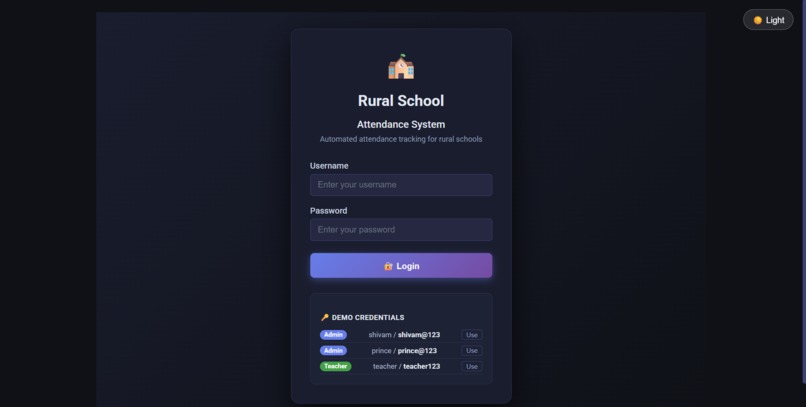  Rural School Attendance System – screenshot 1