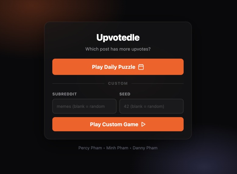 Upvotedle – screenshot 1
