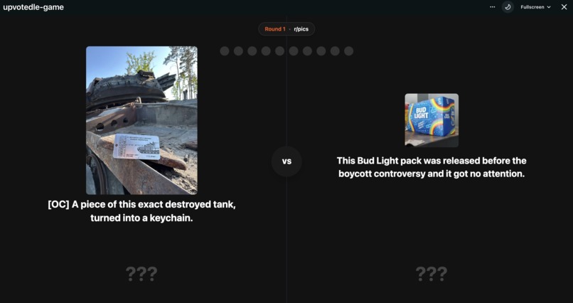 Upvotedle – screenshot 2