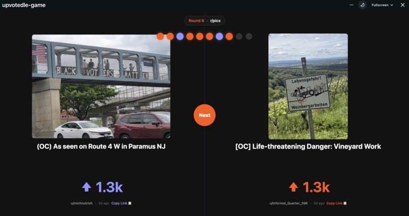 Upvotedle – screenshot 3