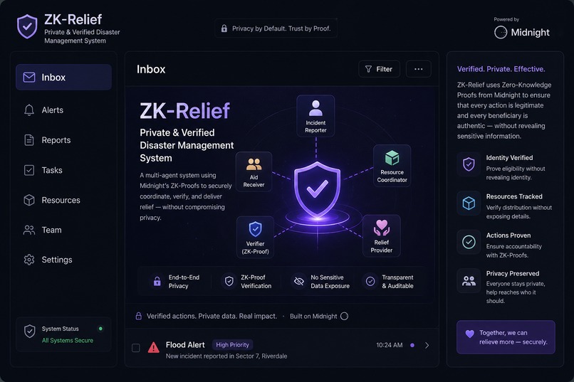ZK-Relief: Private & Verified Disaster Management System – screenshot 2