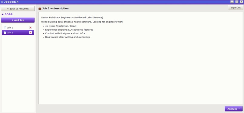 JobbedIn – screenshot 2