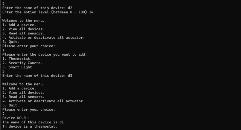 Smart Device Management system – screenshot 2