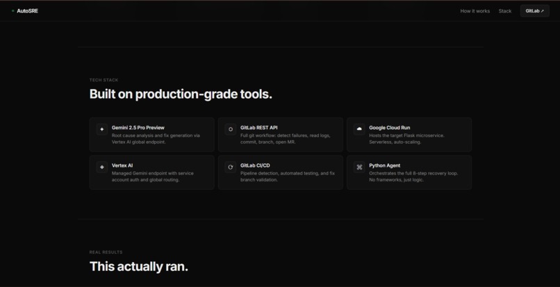 AutoSRE — Autonomous CI Failure Recovery Agent – screenshot 2