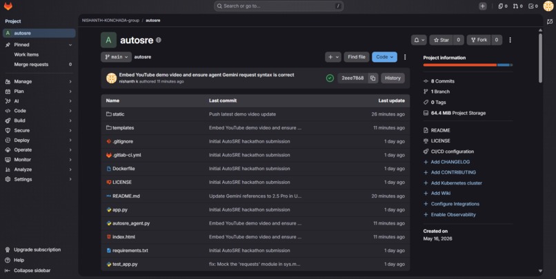 AutoSRE — Autonomous CI Failure Recovery Agent – screenshot 7