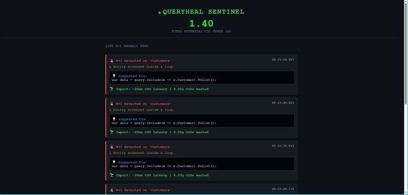 QueryHeal: The Carbon-Aware ORM Optimizer – screenshot 1