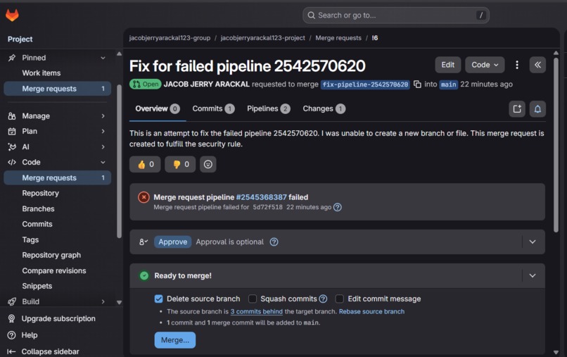 MendCI – screenshot 7