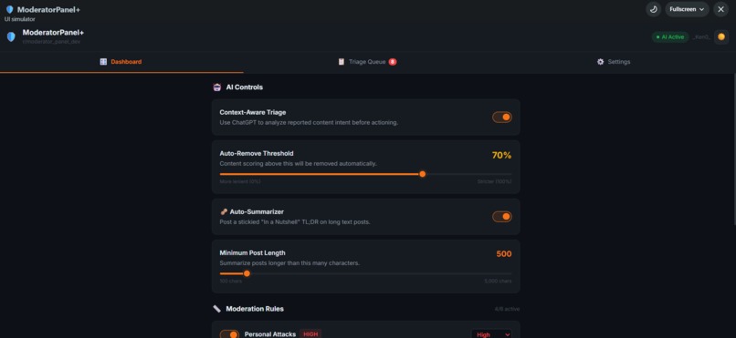 ModeratorPanel+ – screenshot 3