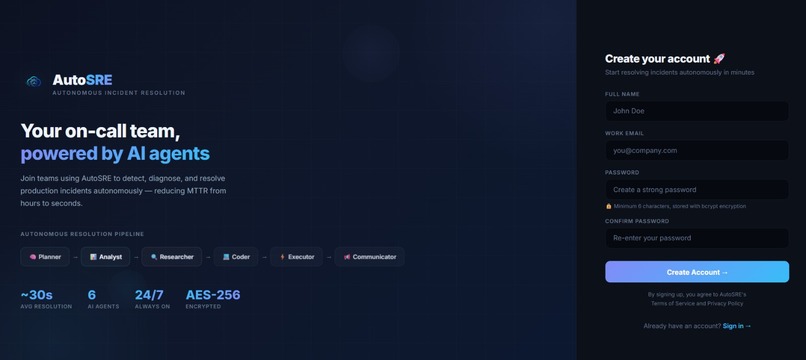 Autonomous Multi-Agent Incident Resolution Platform – screenshot 1