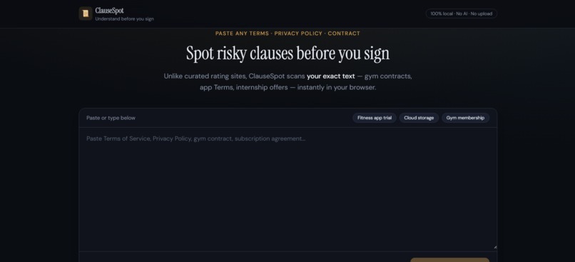 ClauseSpot - ToS Highlighter – screenshot 2
